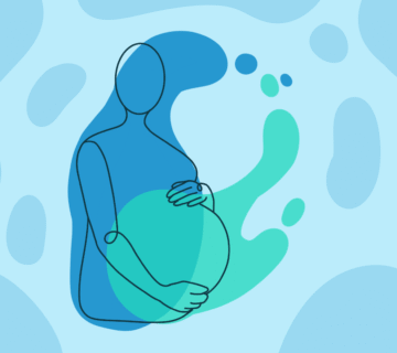 تصویر انتزاعی زن حامله