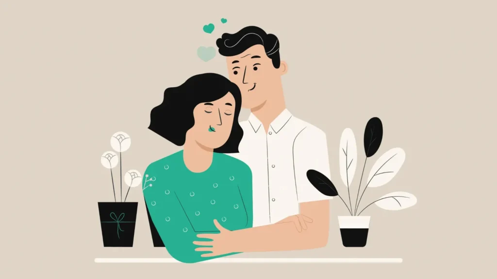 رجل وامرأة في علاقة